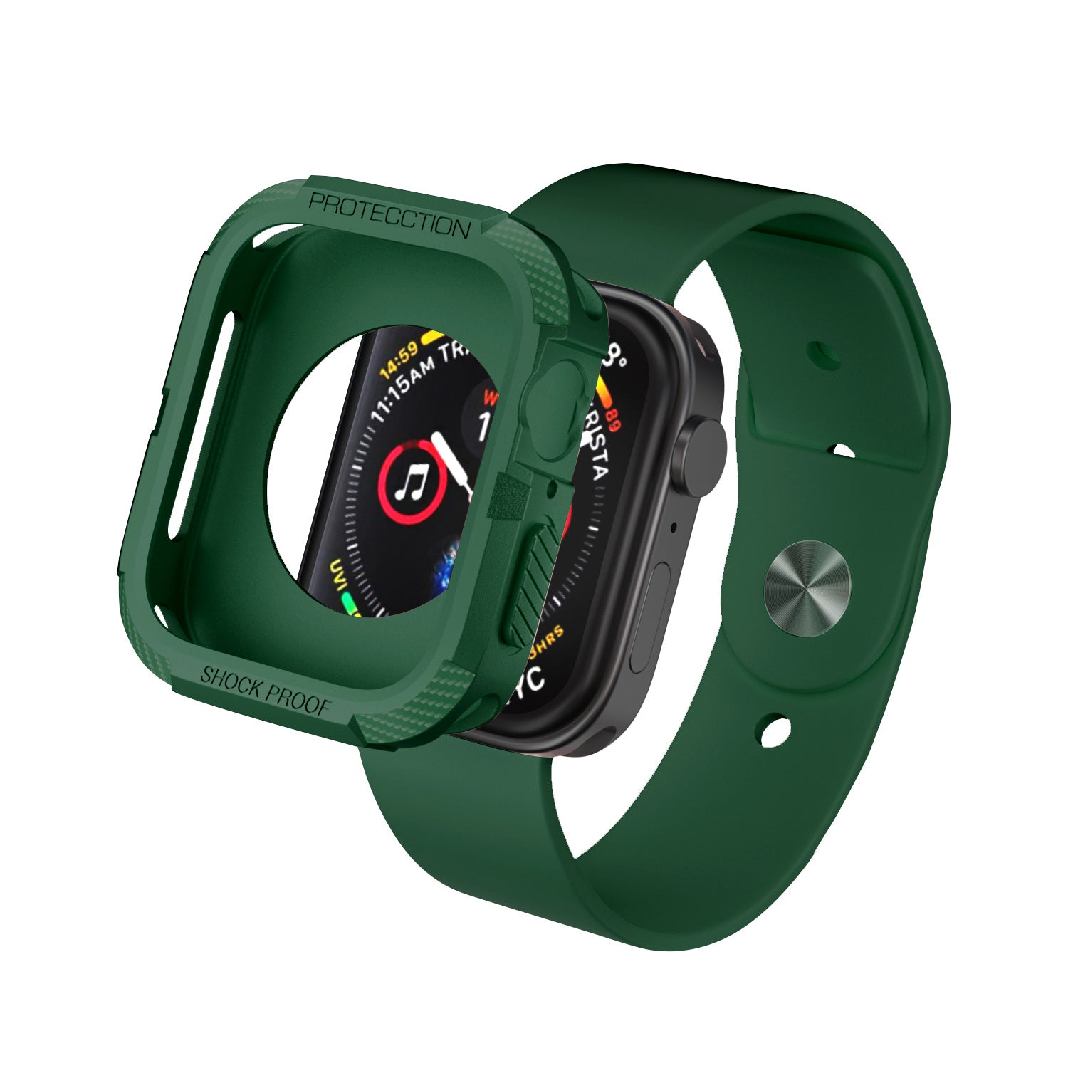 アップルウォッチ シリコンバンド Apple Watch カバー 緑