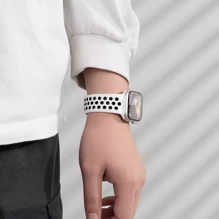 [12 colors available] Bicolor silicone sport band [Apple Watch]