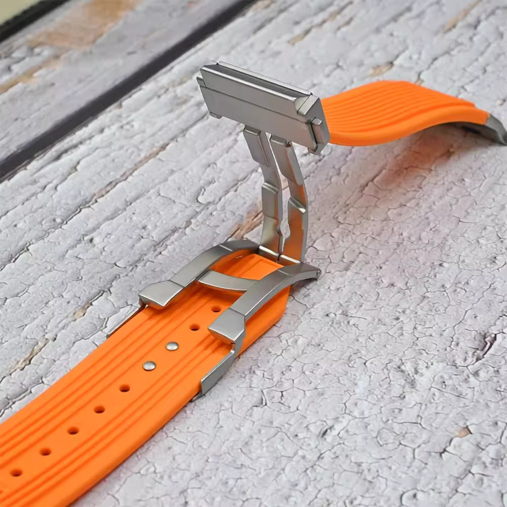 【目玉商品】メタルアクセントシリコンバンド【アップルウォッチ】