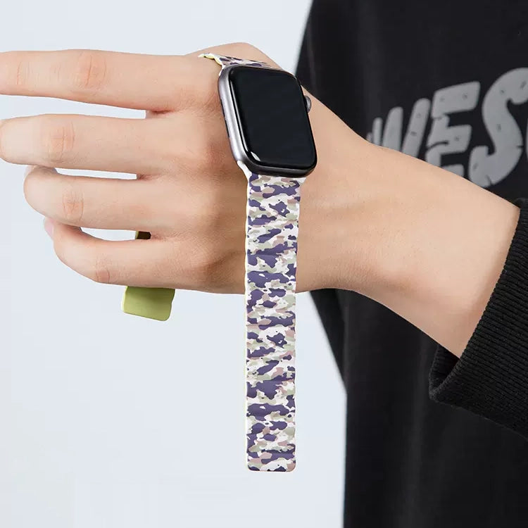 Camouflage Magnetic Silicone Band for Apple Watch (5 Colors Available)