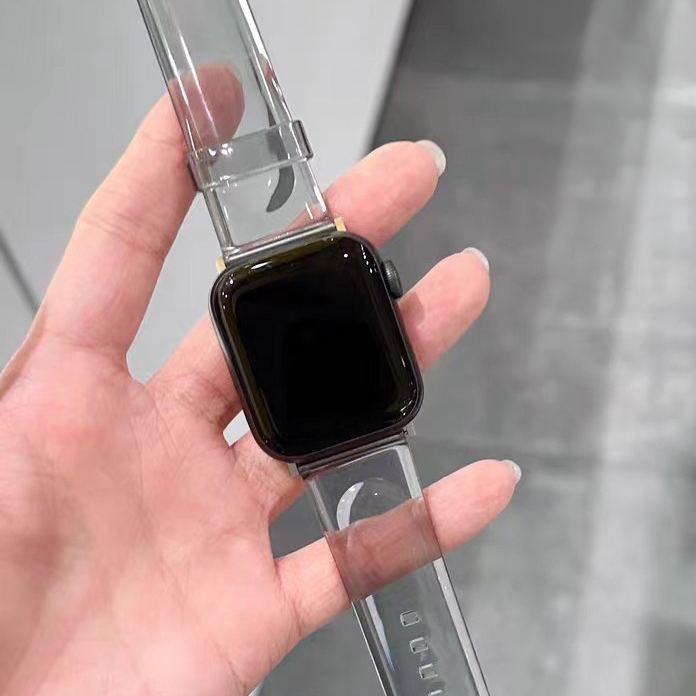 【抜け感デザイン】クリアカラースケルトンバンド【アップルウォッチ】