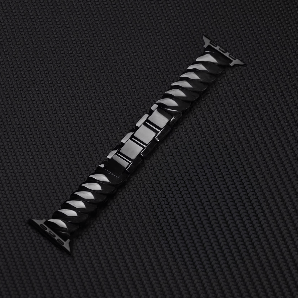 [Silver Crown] Twist Link Metal Band [Apple Watch]