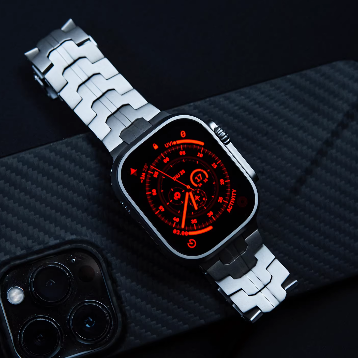 【未来感溢れる】アローリンクチタンバンド【アップルウォッチ】