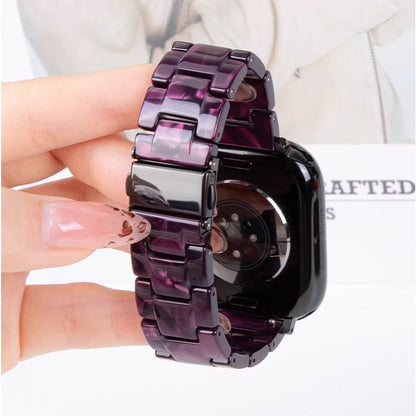 【艶めく深紫】パープルレジンリンクバンド【アップルウォッチ】