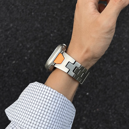 【最新デザイン】モダンカットステンレスバンド【アップルウォッチ】