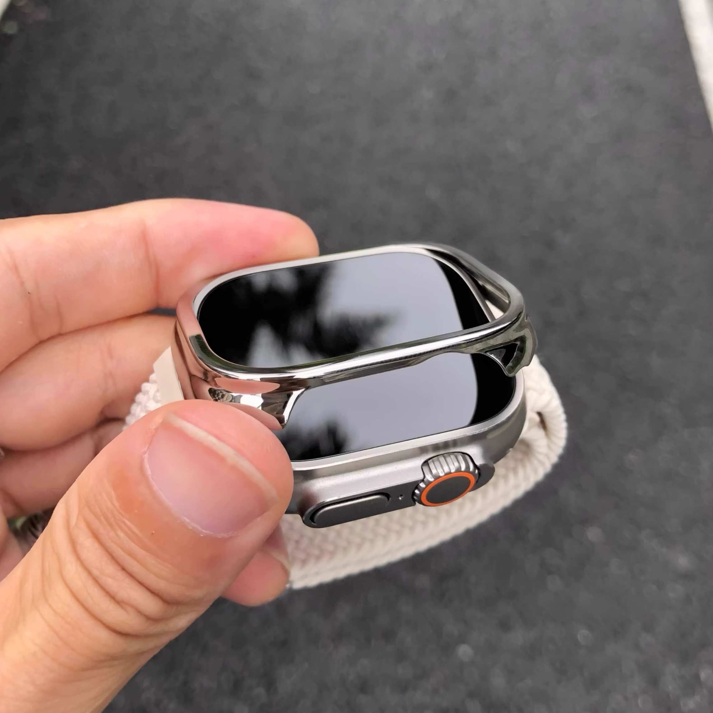 [Frame Type] Stainless Steel Protective Cover [Apple Watch]