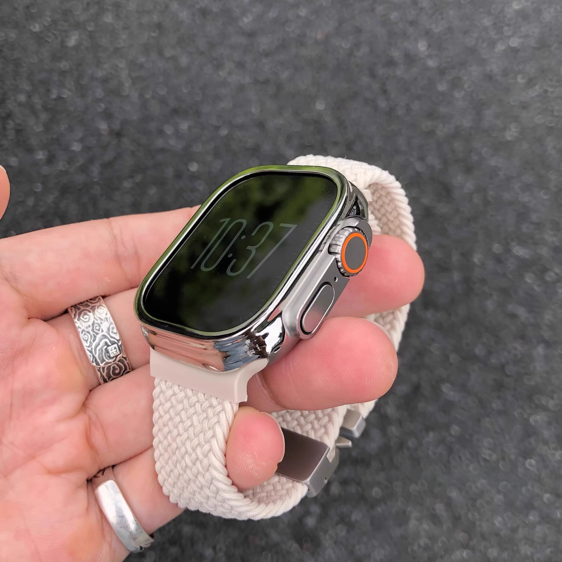 [Frame Type] Stainless Steel Protective Cover [Apple Watch]