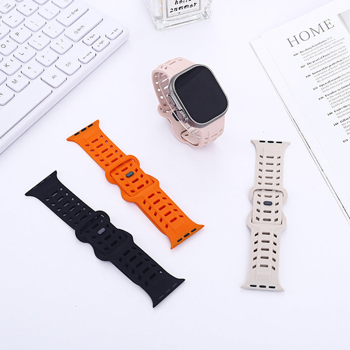 【太めで快適】エアホールマグシリコンバンド【アップルウォッチ】