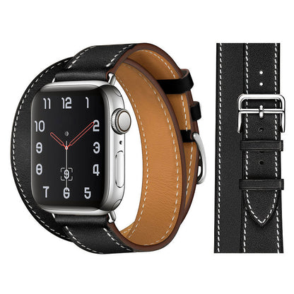 [10 colors available] Double loop leather strap [Apple Watch]