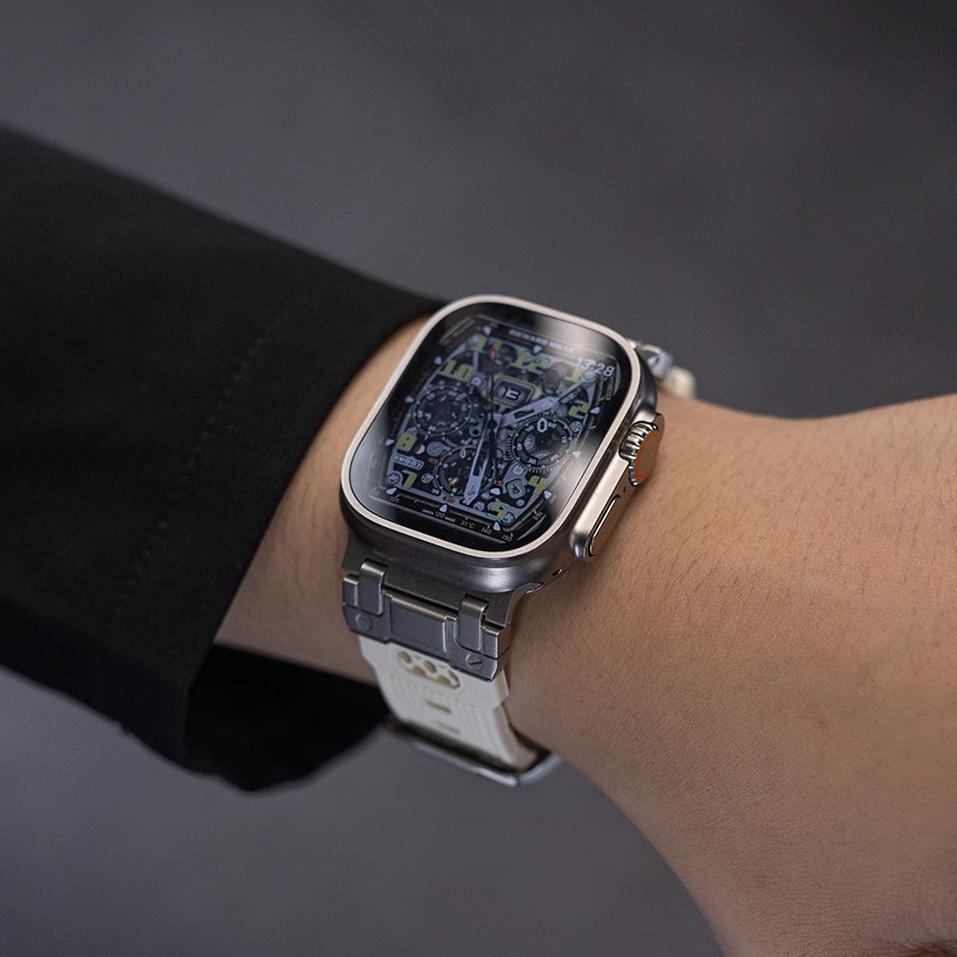 【男前デザイン】メカニカルタフシリコンバンド【アップルウォッチ】
