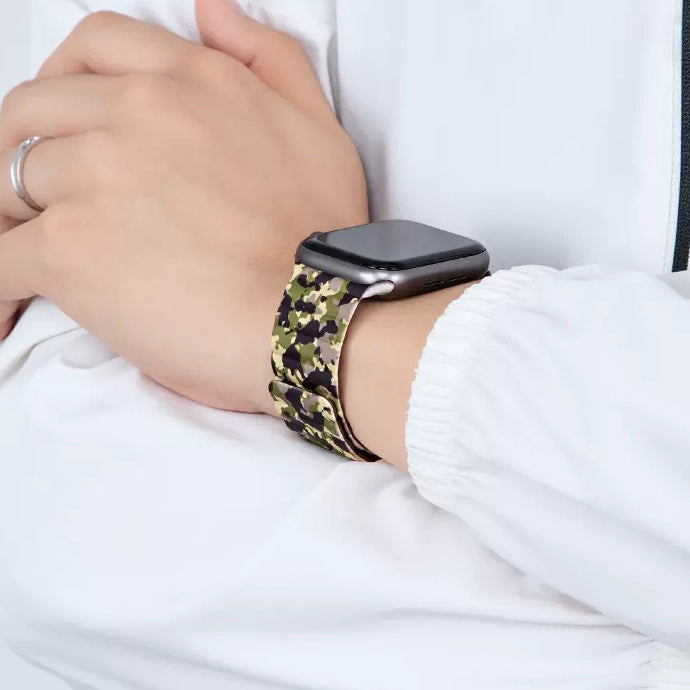 Camouflage Magnetic Silicone Band for Apple Watch (5 Colors Available)