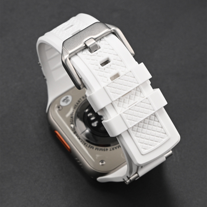 【汗でも快適】メタルパーツシリコンバンド【アップルウォッチ】