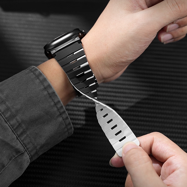 【しっかりフィット】マグネットロックシリコンバンド【アップルウォッチ】