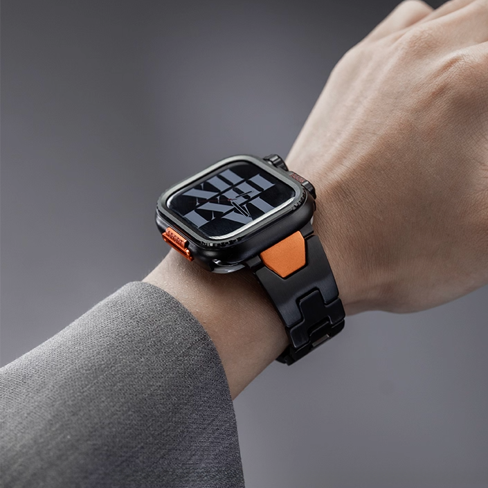 【最新デザイン】モダンカットステンレスバンド【アップルウォッチ】