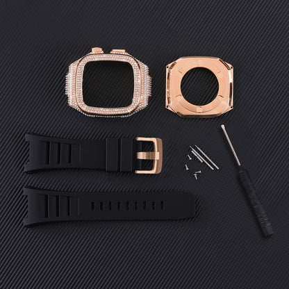 [6 colors available with integrated case] Luxury metal band [Apple Watch]