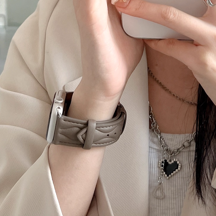 【秋の装いに】ウィーブステッチレザーバンド【アップルウォッチ】