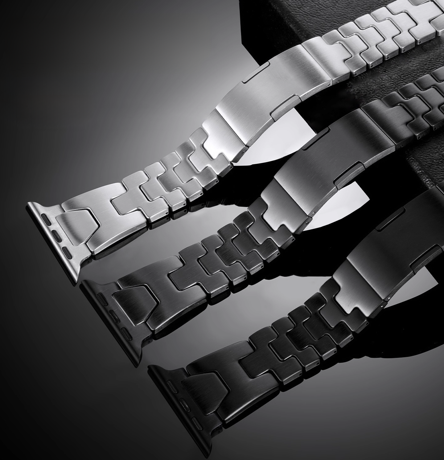 【最新デザイン】モダンカットステンレスバンド【アップルウォッチ】