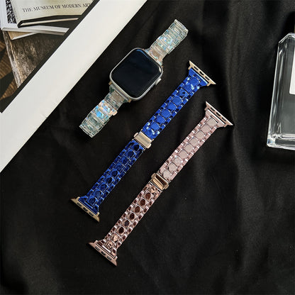 [6 colors available with cover] Acrylic crystal band [Apple Watch]