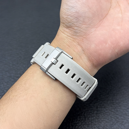 【重厚感MAX】インダストリアルシリコンバンド【アップルウォッチ】