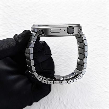 【ガラス付き両面保護】メタリックプロテクターケース【アップルウォッチ】