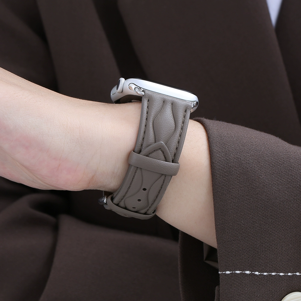 【秋の装いに】ウィーブステッチレザーバンド【アップルウォッチ】