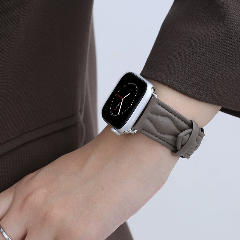 【秋の装いに】ウィーブステッチレザーバンド【アップルウォッチ】