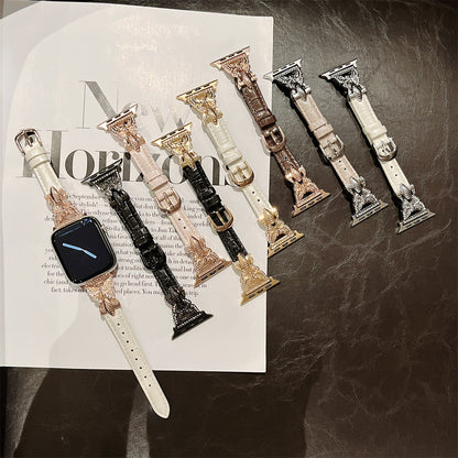 【可憐な蝶々】バタフライスリムレザーバンド【アップルウォッチ】