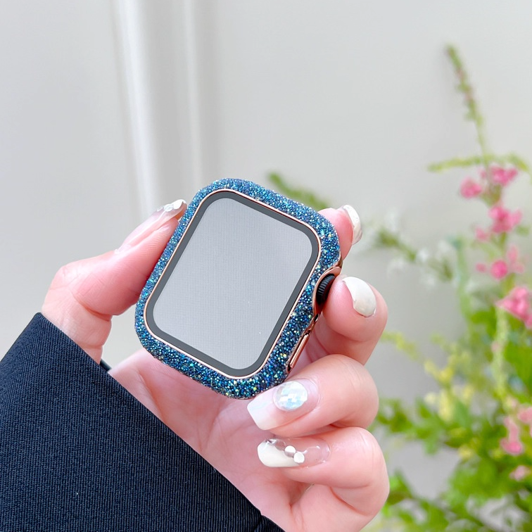 【輝くアクセ感】スパークルフレームケース【アップルウォッチ】