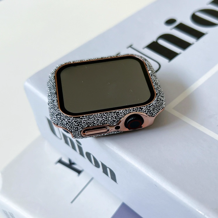 【輝くアクセ感】スパークルフレームケース【アップルウォッチ】