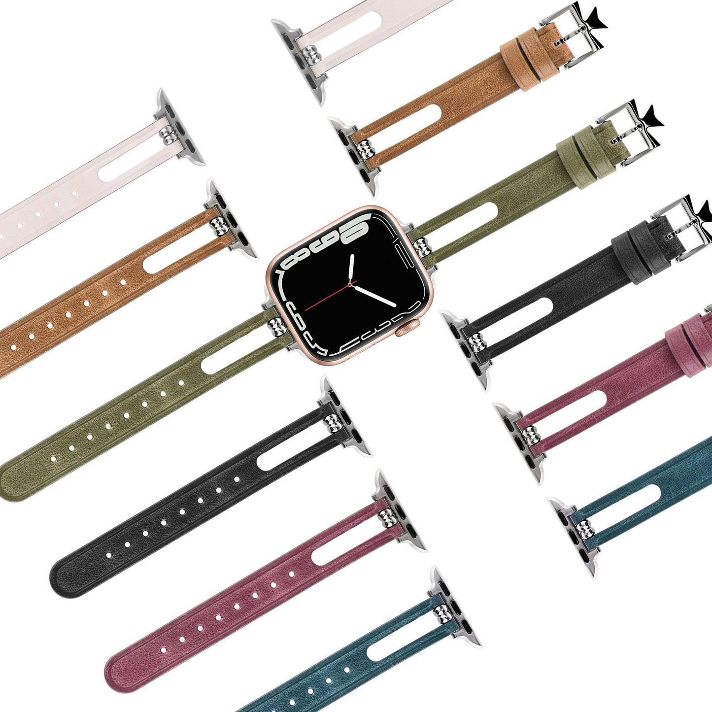 [6 colors available] Star Cross Leather Band [Apple Watch]