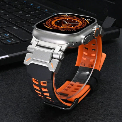 【通気性抜群】ダブルホールシリコンバンド【アップルウォッチ】