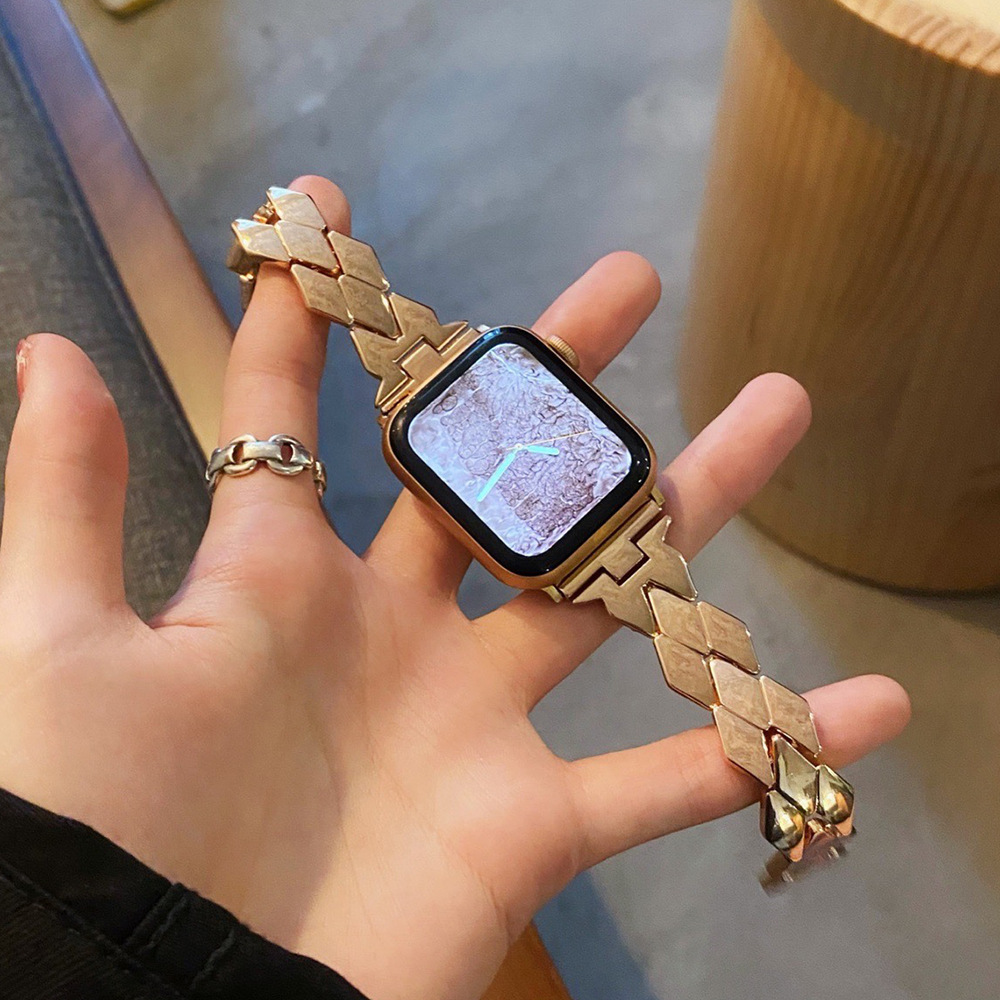 【モダン造形】ロンバスリンクメタルバンド【アップルウォッチ】