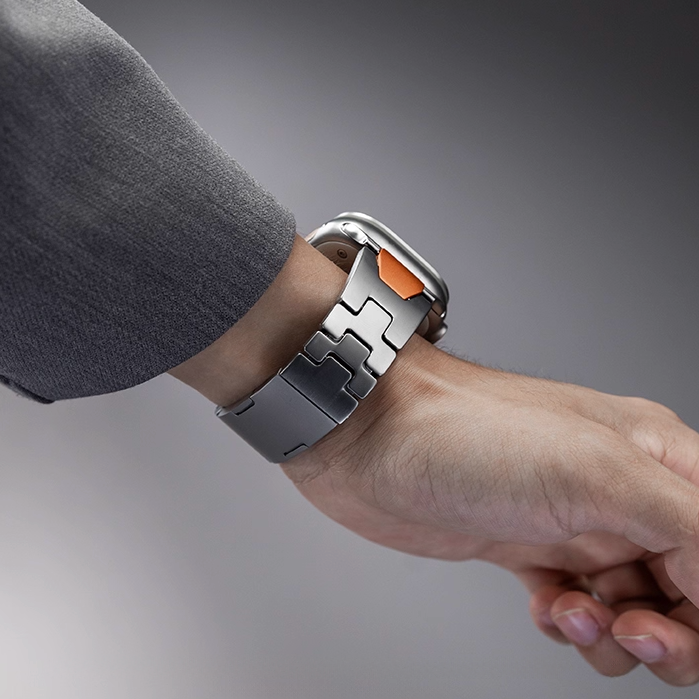 【最新デザイン】モダンカットステンレスバンド【アップルウォッチ】