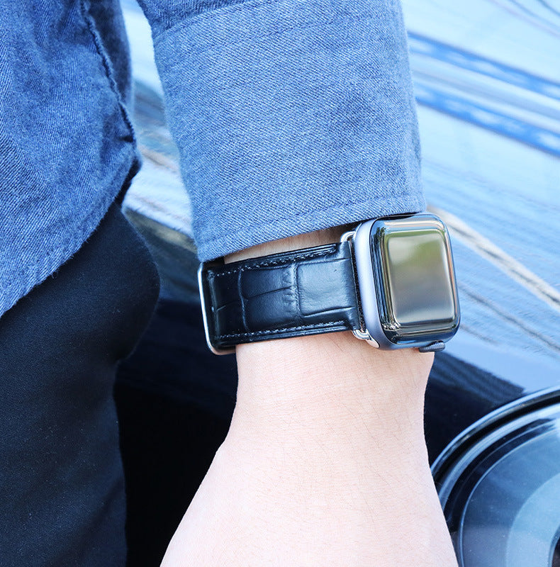 Elegant grained leather band for Apple Watch (4 colors available)