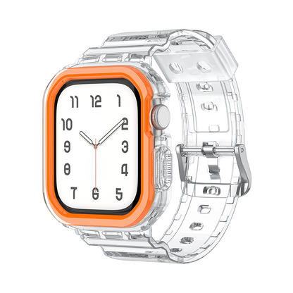 【Series 10/11対応】オールクリアTPU一体型バンド【アップルウォッチ】