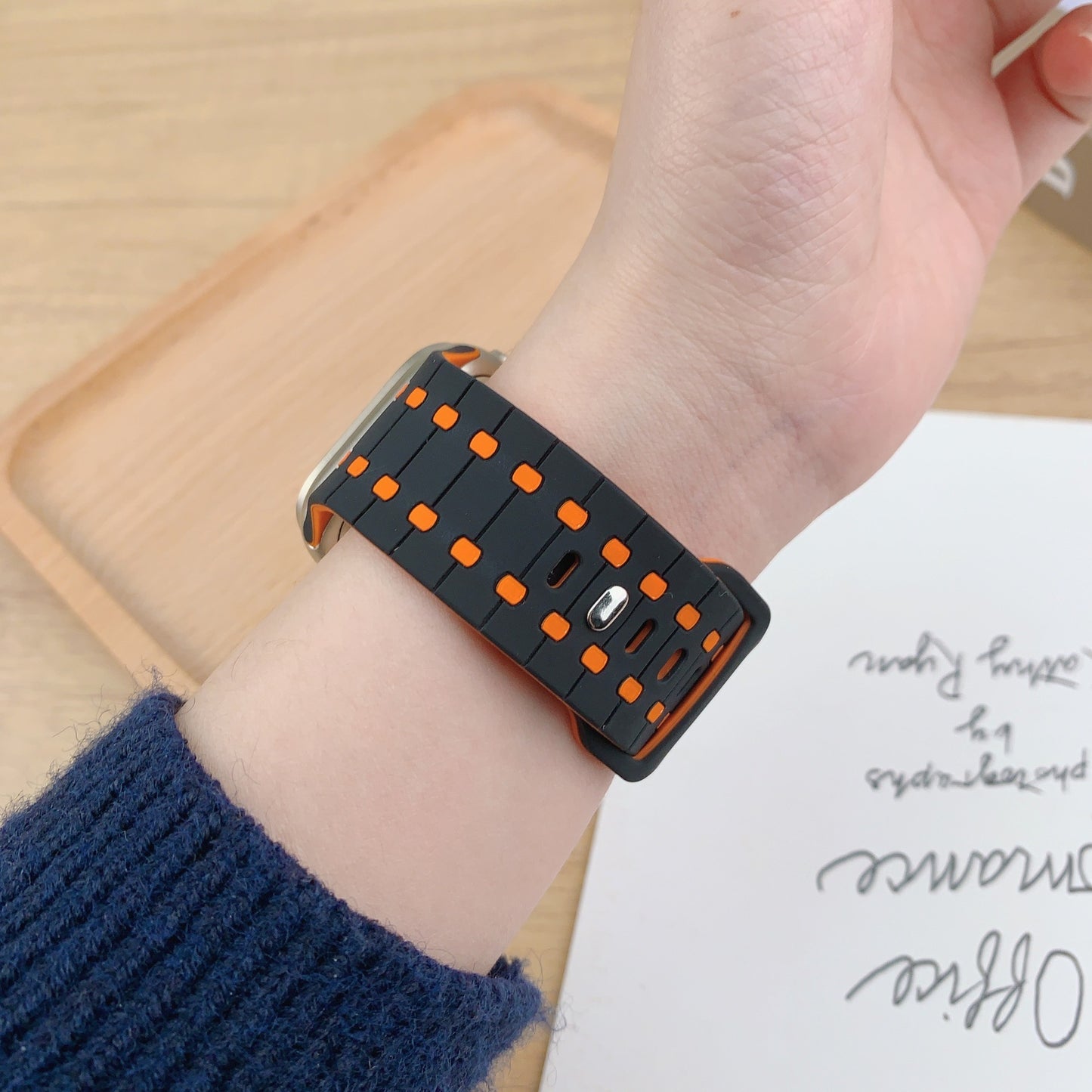 【ビビッドな配色】カラーブロックシリコンバンド【アップルウォッチ】