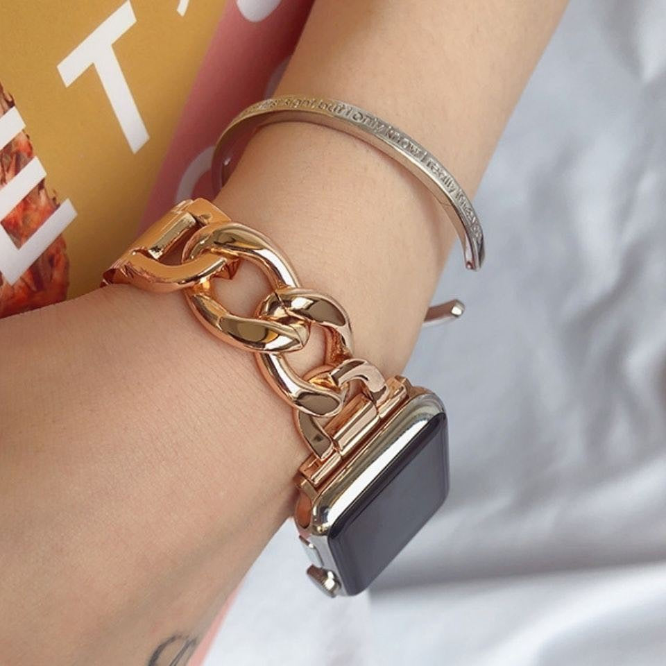 [4 colors available] Elegant chain link band [Apple Watch]