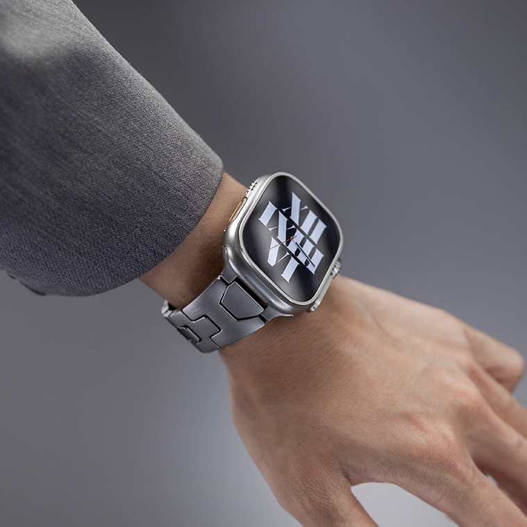 【最新デザイン】モダンカットステンレスバンド【アップルウォッチ】