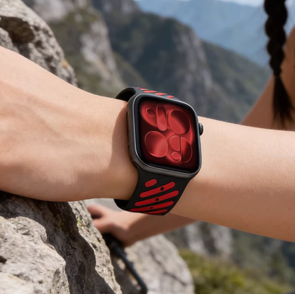 【強力マグネット】バイカラーフィットラバーバンド【アップルウォッチ】