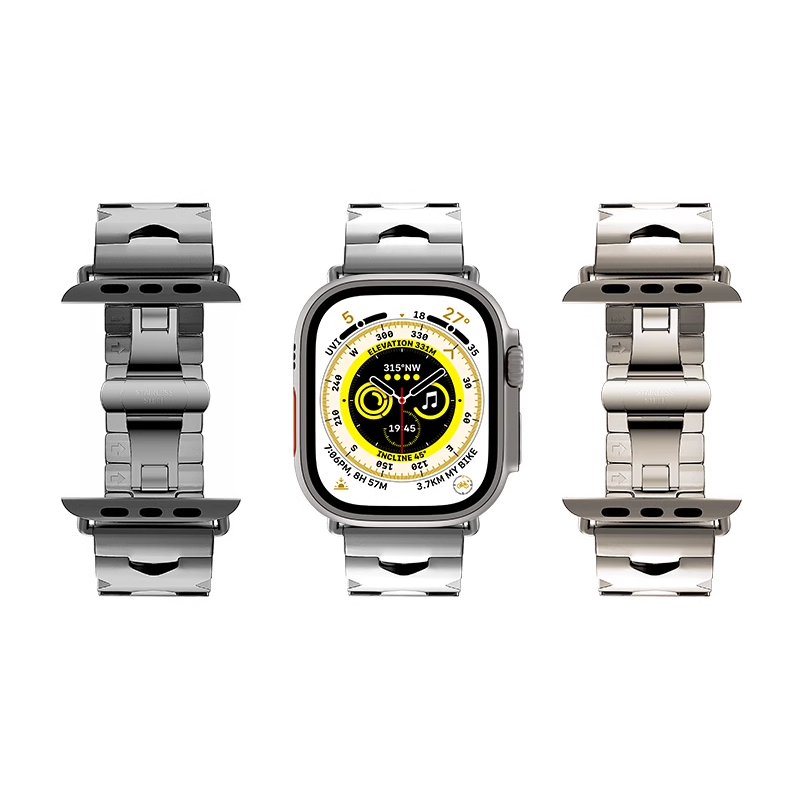 [Heavy and luxurious] Cross-shaped stainless steel band [Apple Watch]