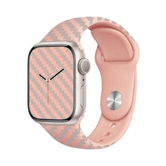 【全9色】カーボンファイバーパターンシリコンバンド【アップルウォッチ】