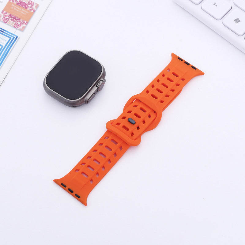 【太めで快適】エアホールマグシリコンバンド【アップルウォッチ】