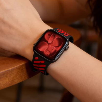 【強力マグネット】バイカラーフィットラバーバンド【アップルウォッチ】