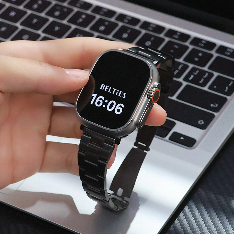 【シルバークラウン】スリムリンクメタルバンド【アップルウォッチ】