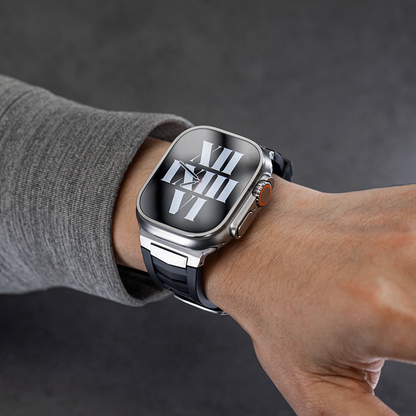 【快適な装着感】フッ素ゴムステンレスバンド【アップルウォッチ】