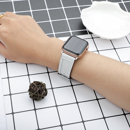 【大人の配色】キャンバスレザーミックスバンド【アップルウォッチ】