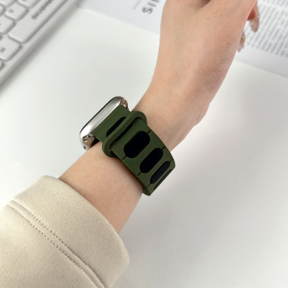 【立体バイカラー】パッドリンクシリコンバンド【アップルウォッチ】