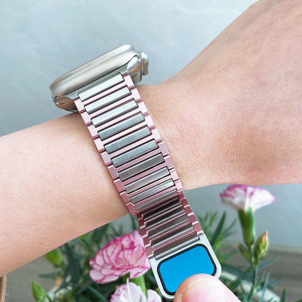 【バイカラー】2トーンマグネットメタルバンド【アップルウォッチ】