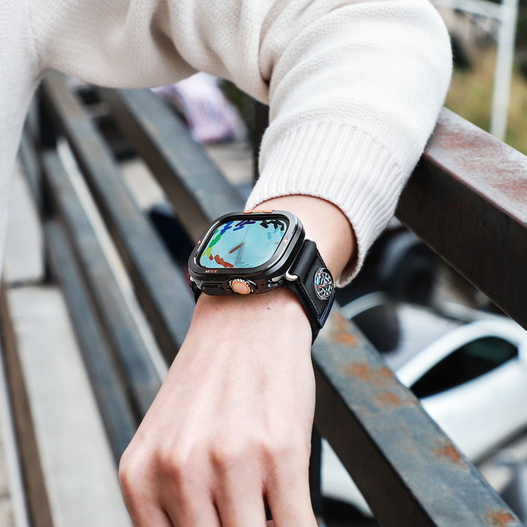 [Glass-free double-sided protection] Mountain Gear Titanium Frame [Apple Watch]
