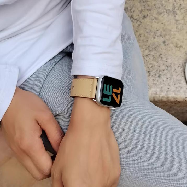 [9 colors available] Reverse buckle leather band [Apple Watch]